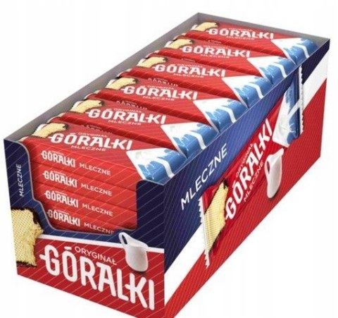 36 sztuk Góralki mleczne Wafelki z kremowym nadzieniem 45g (kartonik)