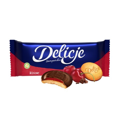 5 x Biszkopty Delicje szampańskie wiśniowe w czekoladzie Mondelez 147g