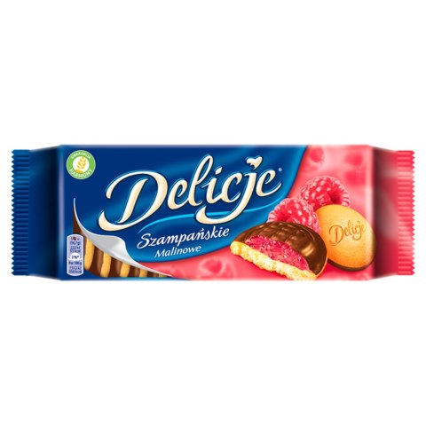 5 x Ciastka delicje szampańskie biszkopt malinowe 147g