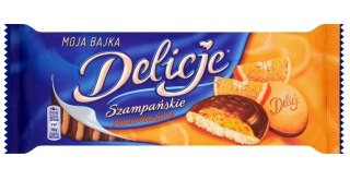 5 x Ciastka delicje szampańskie pomarańczowe 147g biszkopty w czekoladzie
