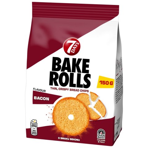 7 Days BAKE ROLLS Chrupki chlebowe o smaku bekonu 150 g
