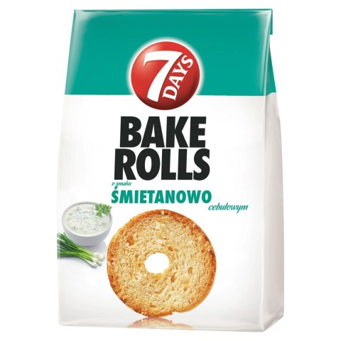 7 Days Bake Rolls Chrupki chlebowe o smaku śmietanowo cebulowym 150g