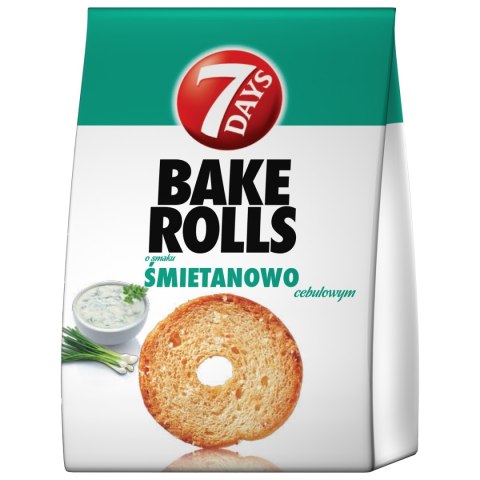 7 Days Bake Rolls Chrupki chlebowe o smaku śmietanowo cebulowym 150g