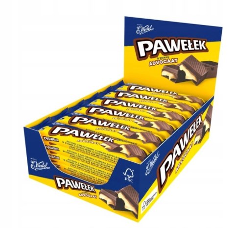 Baton E.Wedel Pawełek Advocaat w ciemnej czekoladzie 24 szt. x 45 g