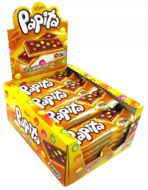 Batoniki Papita z karmelowym nadzieniem i drażami 24 x 33 g