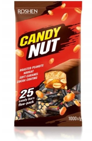 Batoniki Roshen Candy Nut z masą karmelową i orzeszkami w czekoladzie 1 kg