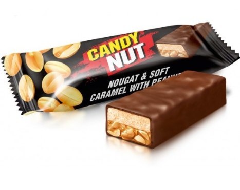 Batoniki Roshen Candy Nut z masą karmelową i orzeszkami w czekoladzie 1 kg