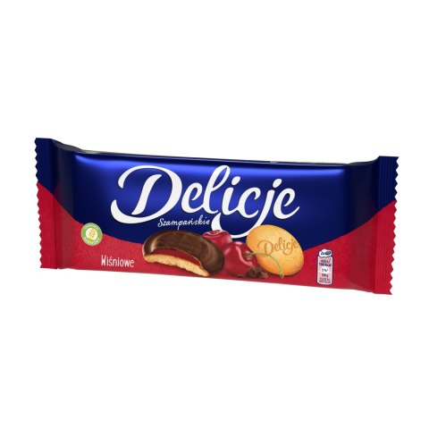 Biszkopty Delicje szampańskie wiśniowe w czekoladzie Mondelez 147g