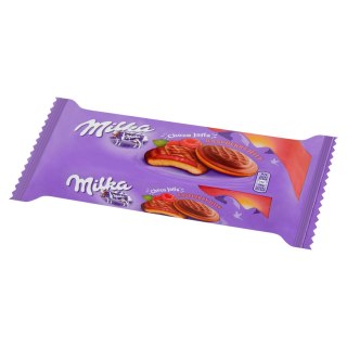 Ciastka Milka Jaffa biszkopty z galaretką o smaku malinowym 147 g