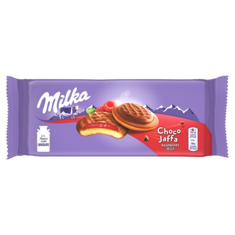 Ciastka Milka Jaffa biszkopty z galaretką o smaku malinowym 147 g