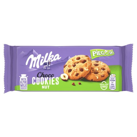 Ciastka Milka Pieguski Choco Cookie nut, ciasteczka z orzechami 135 g