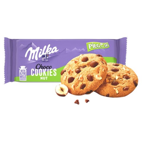 Ciastka Milka Pieguski Choco Cookie nut, ciasteczka z orzechami 135 g
