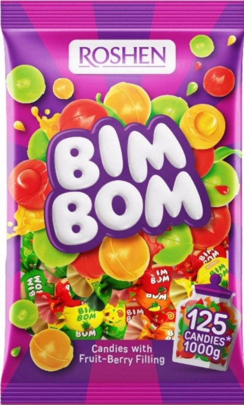 Cukierki Bim Bom Roshen landrynki z nadzieniem owocowym 1 kg