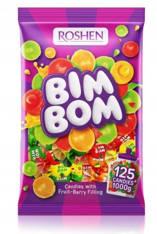 Cukierki Bim Bom Roshen landrynki z nadzieniem owocowym 1 kg