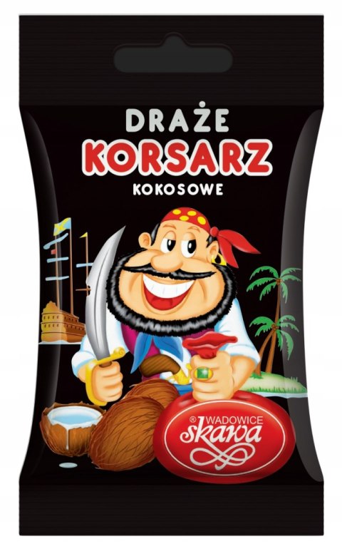 Cukierki Draże kokosowe w polewie kakaowej Korsarze Skawa 70 g
