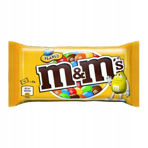 Cukierki M&M's orzeszki ziemne w czekoladzie kolorowe skorupki 45 g