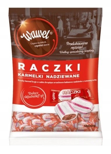 Cukierki Raczki karmelki nadziewane Wawel 1000 g