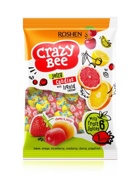 Cukierki Roshen Crazy Bee owocowe galaretki 1 kg