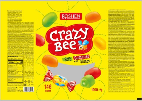 Cukierki Roshen Crazy Bee owocowe galaretki 1 kg