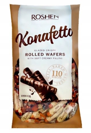Cukierki Roshen Konafetto rurki waflowe w czekoladzie 1 kg