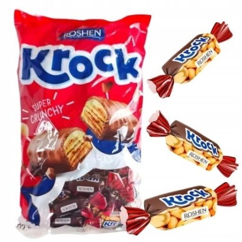 Cukierki Roshen Krock z karmelem i pastą orzechową 1 kg