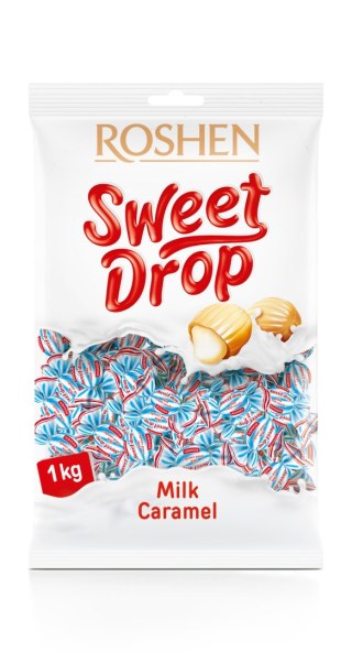 Cukierki Roshen karmelowe z nadzieniem mlecznym Sweet Drop 1 kg