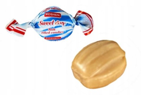 Cukierki Roshen karmelowe z nadzieniem mlecznym Sweet Drop 1 kg