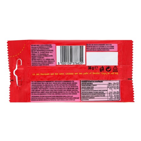 Cukierki do żucia w cukrowych skorupkach drażetki owocowe Skittles 38 g