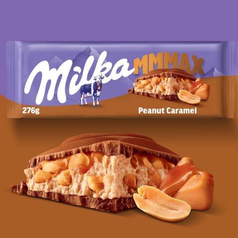 Czekolada Mleczna Milka Mmmax Peanut Caramel z Karmelem i Orzechami 276g