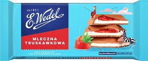 E. Wedel Czekolada mleczna truskawkowa 100 g