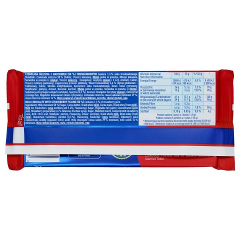 E. Wedel Czekolada mleczna truskawkowa 100 g