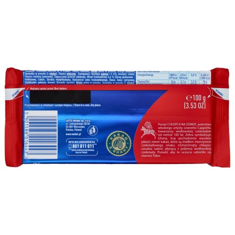 E. Wedel Czekolada mleczna truskawkowa 100 g
