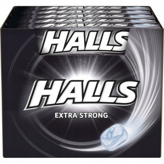 Halls extra strong cukierki czarne orzeźwiające zestaw 20szt x 33,5g