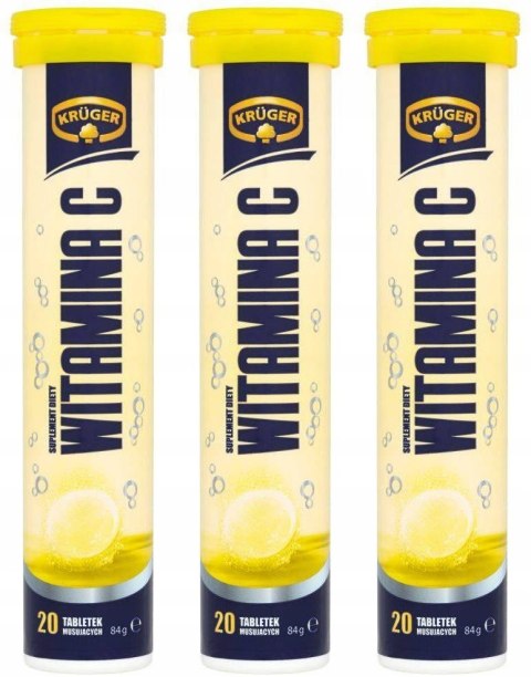 Krüger Suplement diety witamina C smak cytrynowy 84 g (20 sztuk)