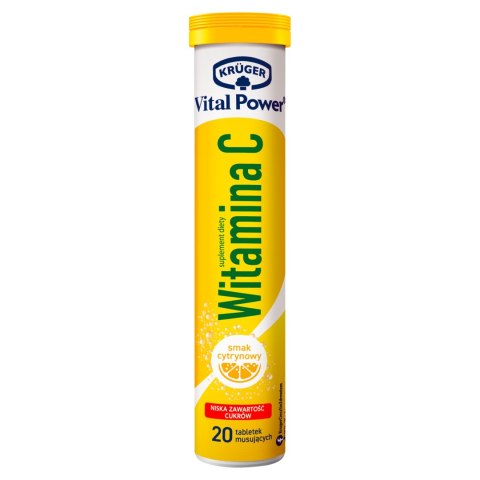 Krüger Suplement diety witamina C smak cytrynowy 84 g (20 sztuk)