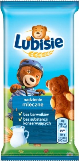 Lubisie ciastko biszkoptowe z nadzieniem mlecznym 30g x 24 szt