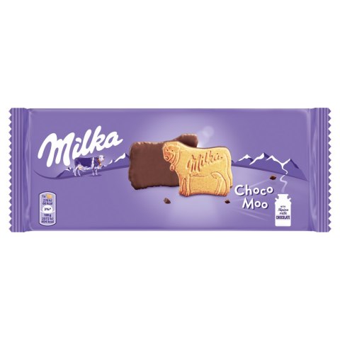 Milka Choco Moo ciastka oblane czekoladą mleczną z mleka alpejskiego 120 g