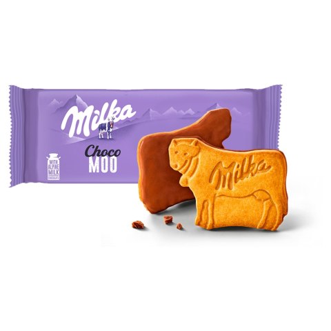 Milka Choco Moo ciastka oblane czekoladą mleczną z mleka alpejskiego 120 g