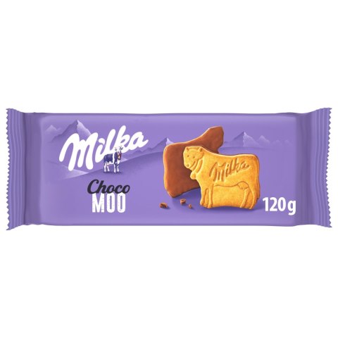 Milka Choco Moo ciastka oblane czekoladą mleczną z mleka alpejskiego 120 g