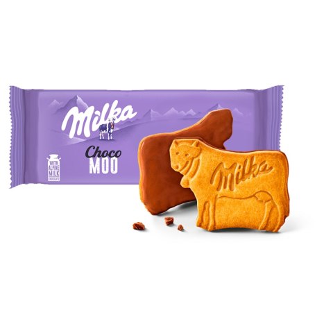 Milka Choco Moo ciastka oblane czekoladą mleczną z mleka alpejskiego 120 g