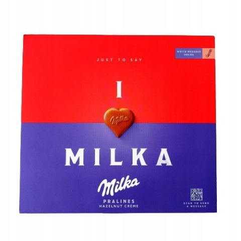 Milka I Love Milka praliny mleczne z nadzieniem orzechowym 110 g