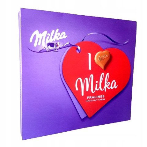 Milka I Love Milka praliny mleczne z nadzieniem orzechowym 110 g