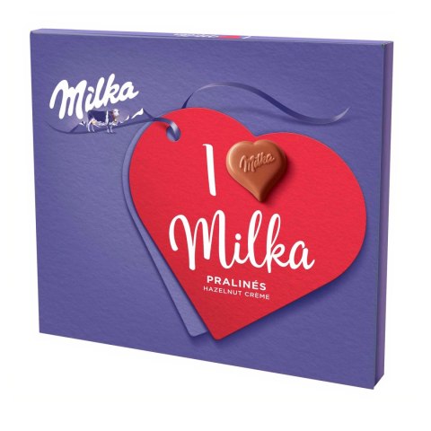 Milka I Love Milka praliny mleczne z nadzieniem orzechowym 110 g