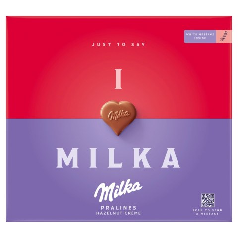 Milka I Love Milka praliny mleczne z nadzieniem orzechowym 110 g