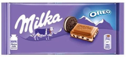 Milka Oreo Czekolada z Mleka Alpejskiego z Nadzieniem Waniliowym Oreo 100g