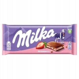 Milka Strawberry Czekolada mleczna truskawkowo-jogurtowa 100g