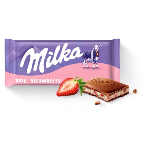 Milka Strawberry Czekolada mleczna truskawkowo-jogurtowa 100g