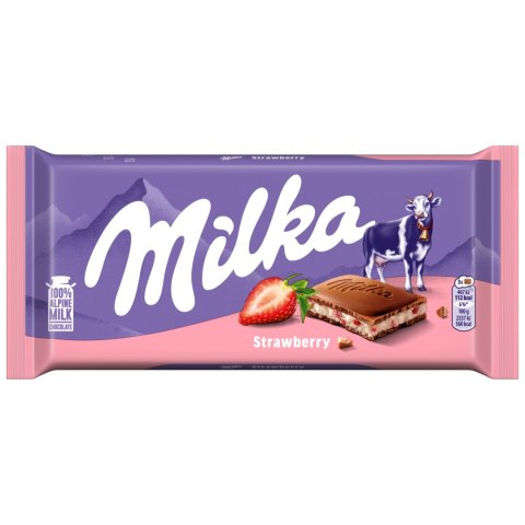 Milka Strawberry Czekolada mleczna truskawkowo-jogurtowa 100g