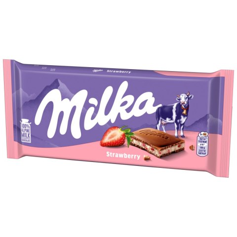 Milka Strawberry Czekolada mleczna truskawkowo-jogurtowa 100g