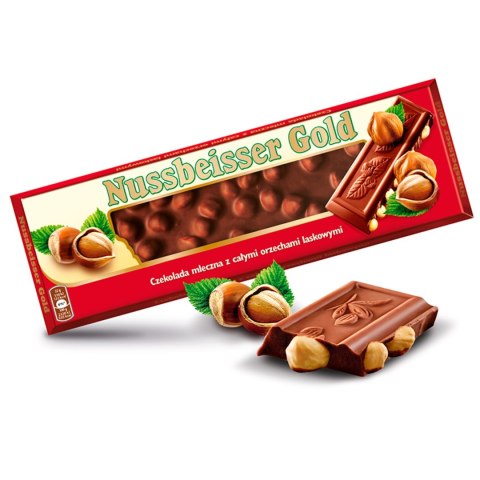Nussbeisser czekolada mleczna z całymi orzechami laskowymi 220 g